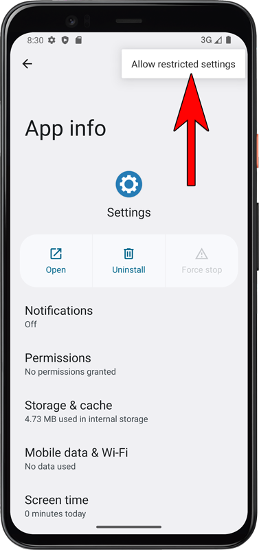 Restricted Settings in Android 13 and 14